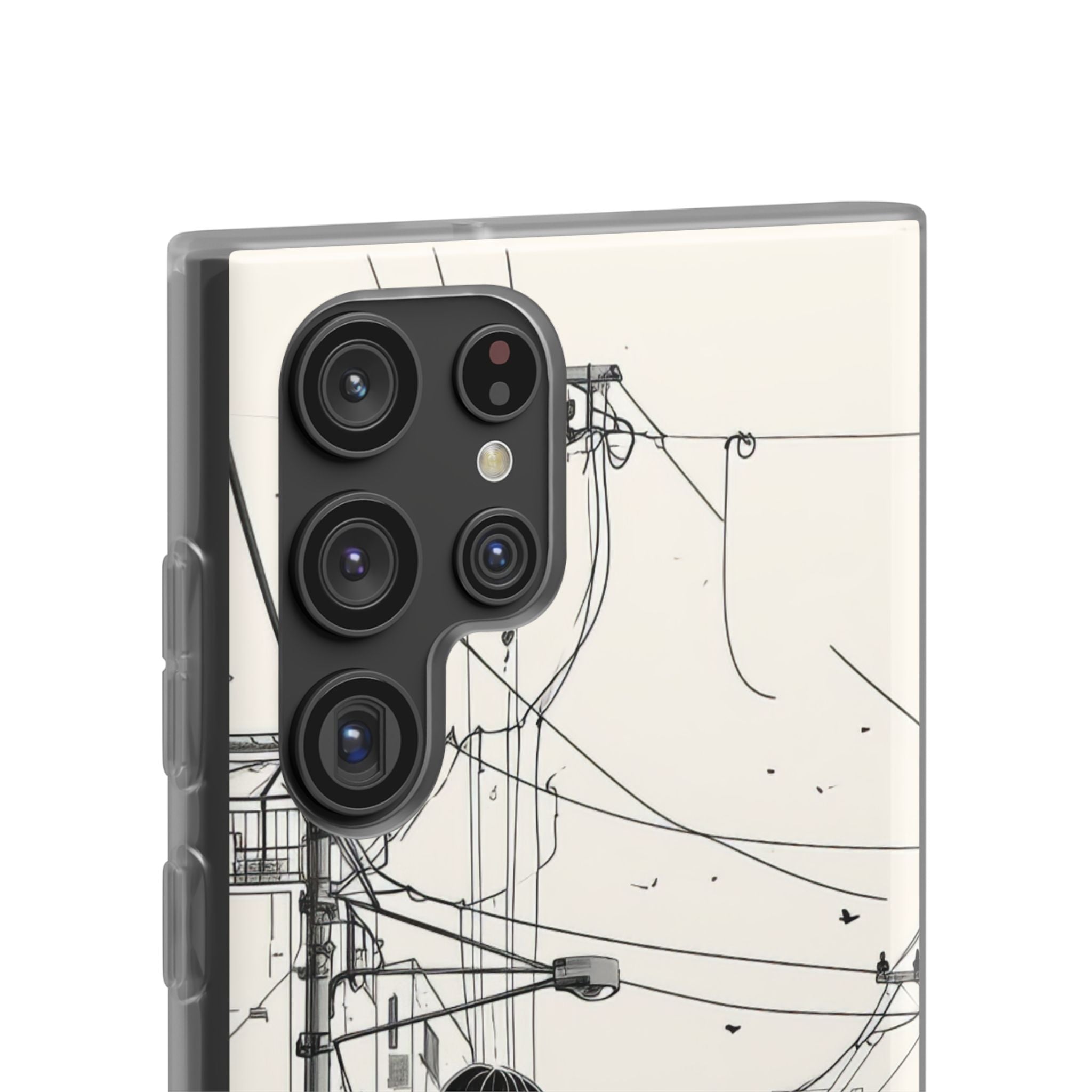 Urban Solitude Sketch | Flexible Phone Case for Samsung Galaxy