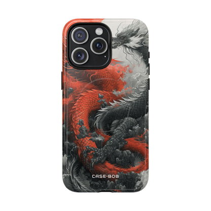 Twin Dragons Crimson iPhone 15 Pro Max Case - Tough+