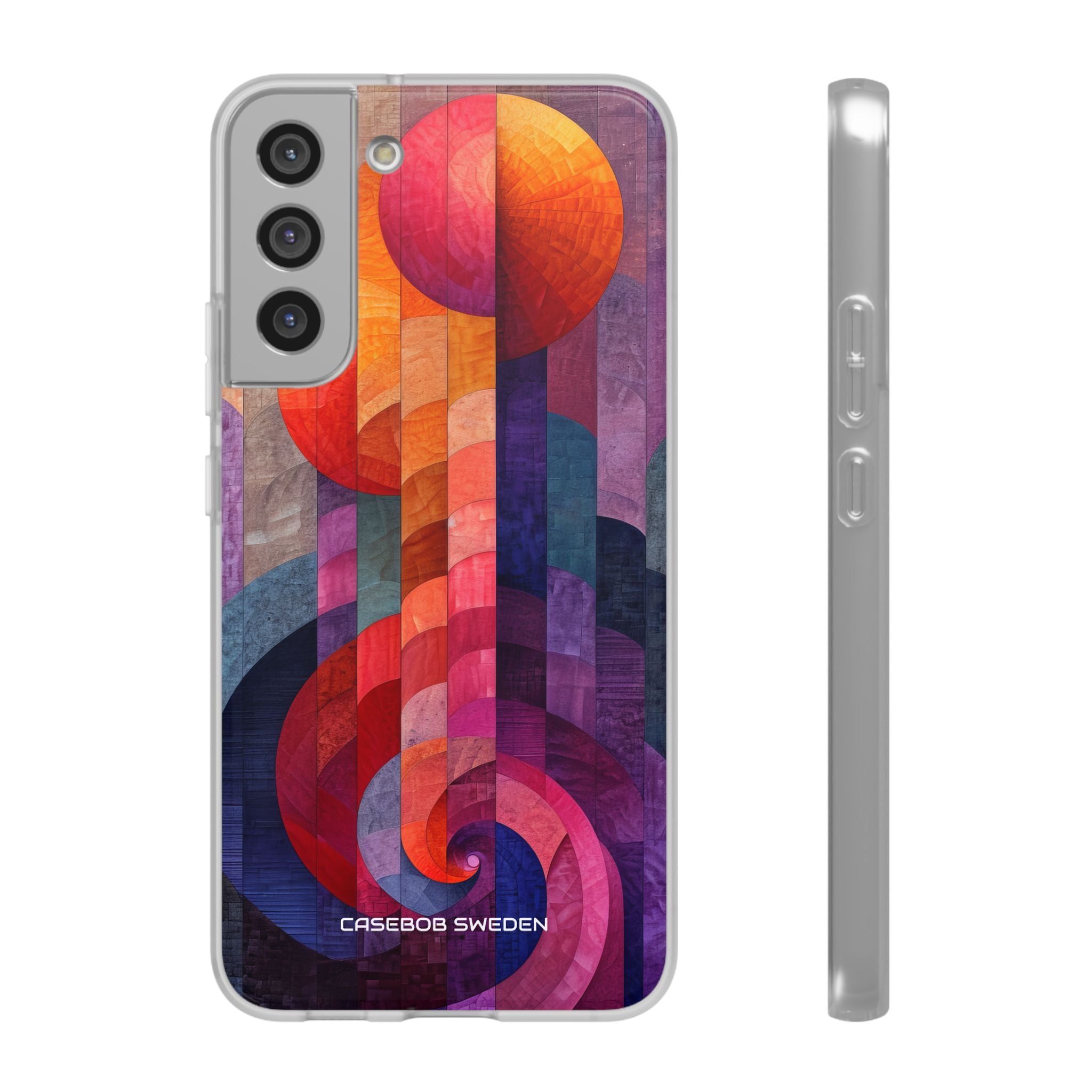 Purple Orange Abstract - Flexi Samsung S22 Phone Case