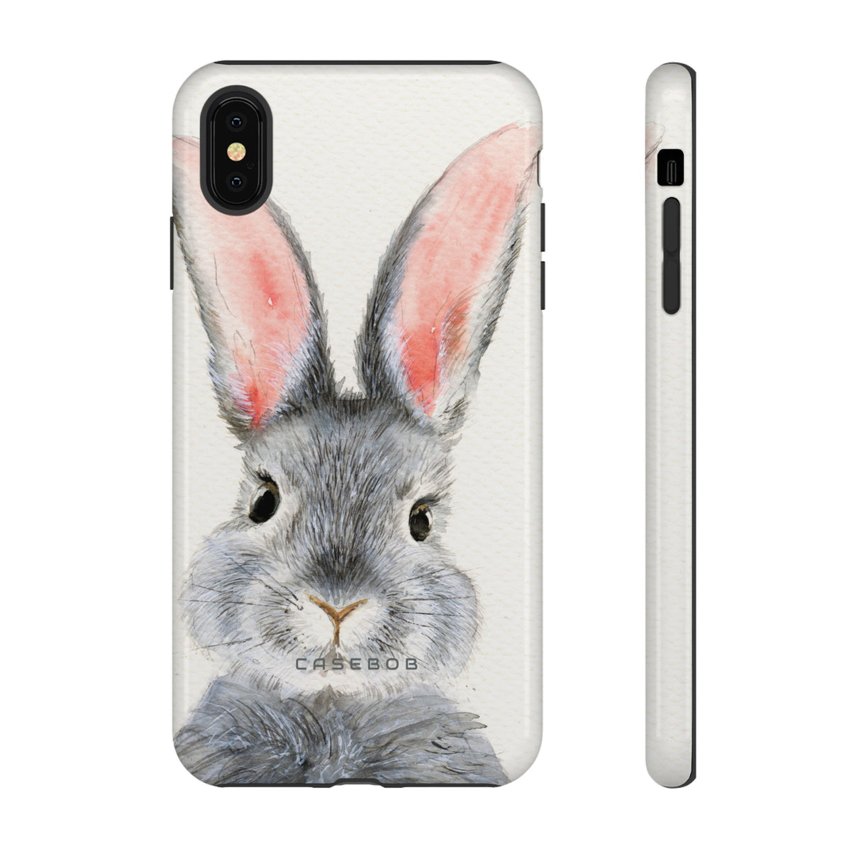 Watercolor of Fluffy Rabbit - Protective Phone Case