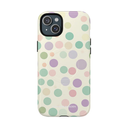 Playful Pastel Polka Dots - Tough + MagSafe® iPhone 15 Phone Case