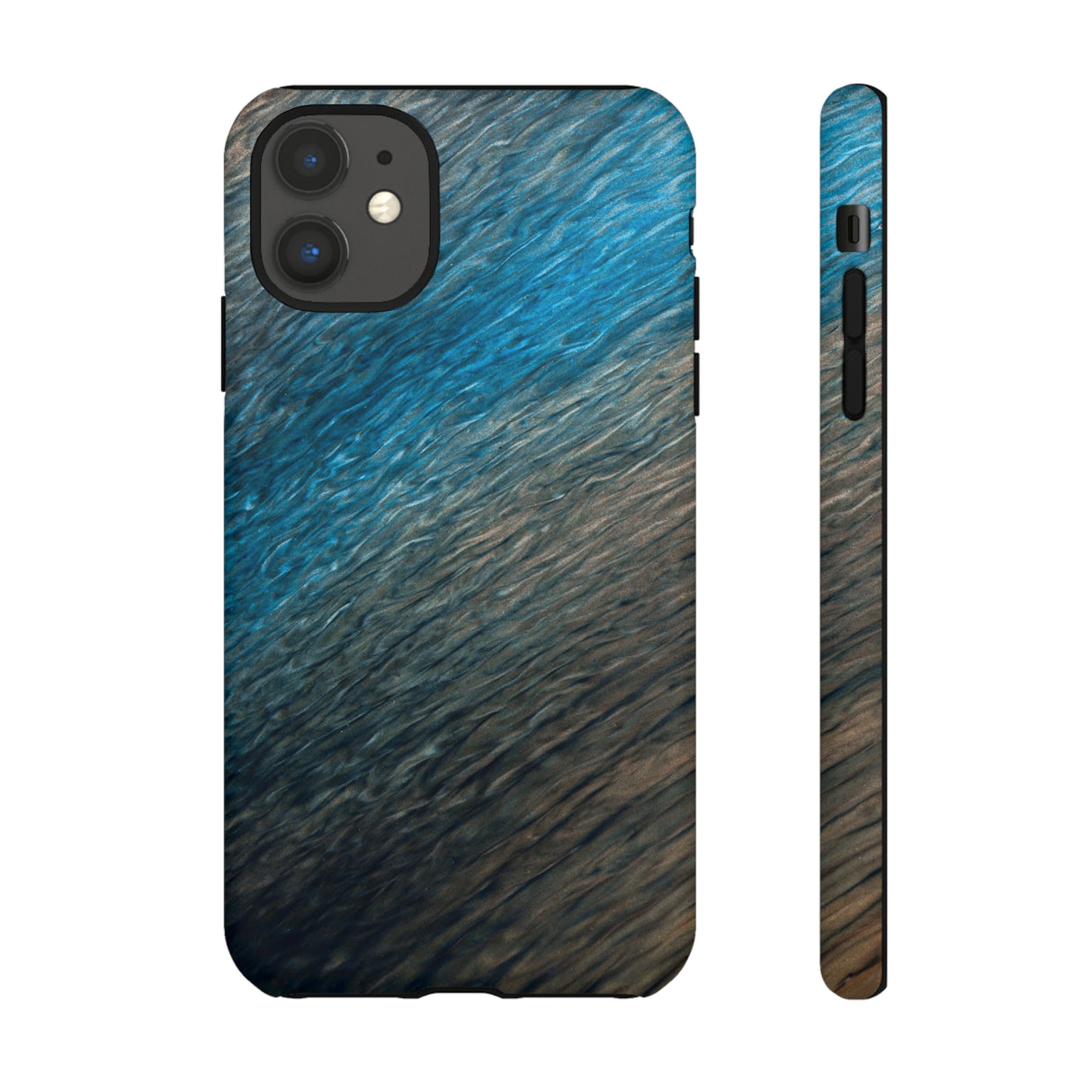 Grey Fabric Ink Art iPhone Case (Protective) iPhone 11 Matte Phone Case