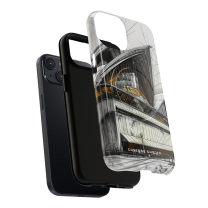 Architectural Curves in Line Formation iPhone 14 | Tough+ Phone Case