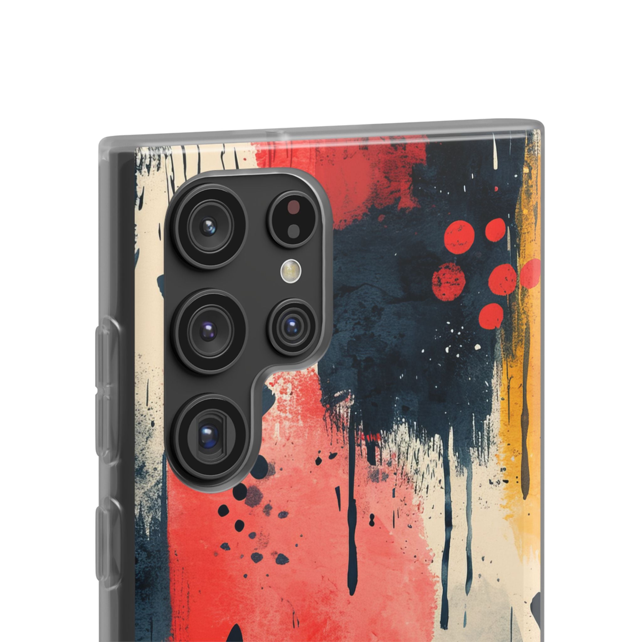 Red Blue Abstract Florals - Flexi Samsung S22 Phone Case