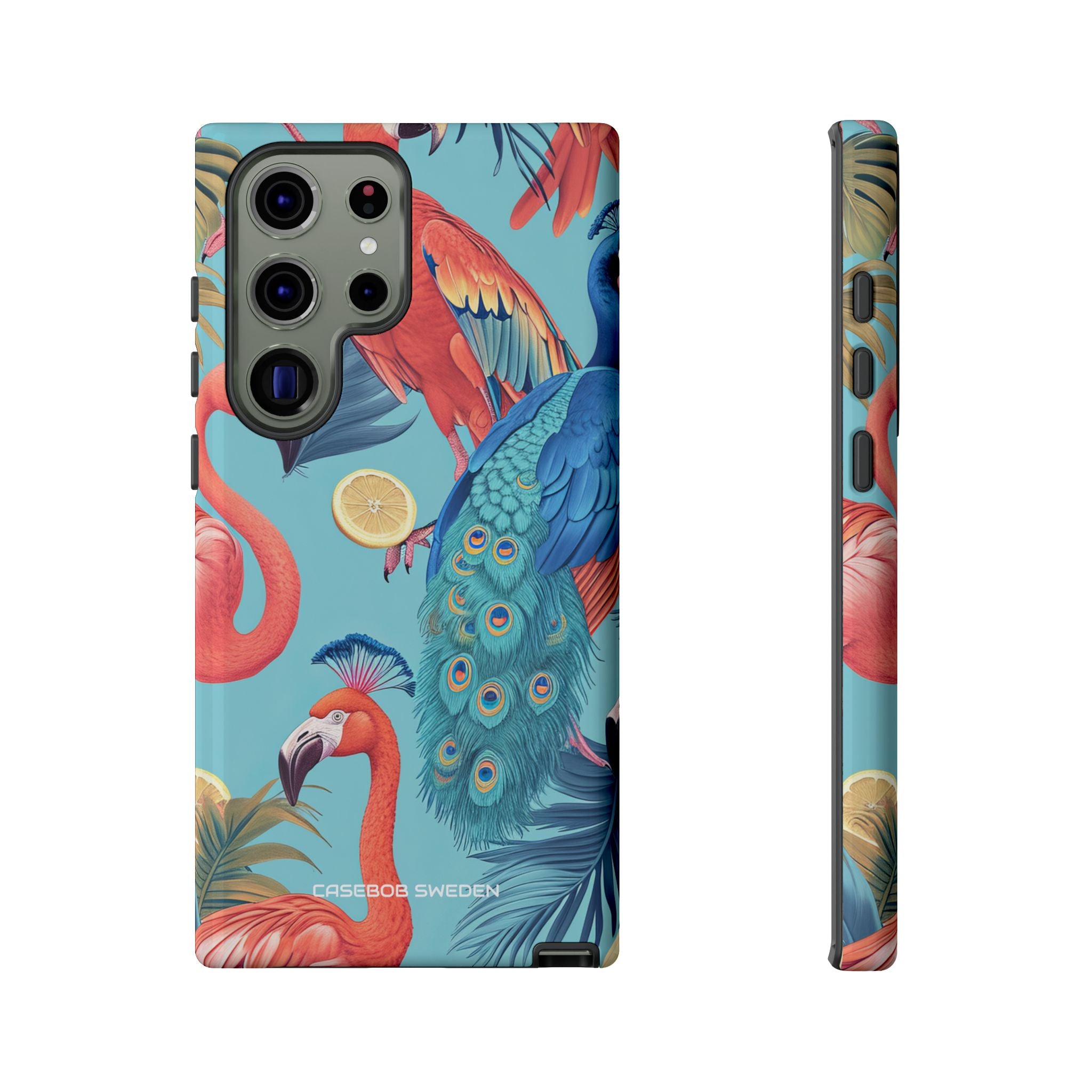 Tropical Flamingo Bliss - Tough Samsung S23 Phone Case