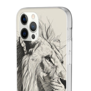 Majestic Linework Lion | Flexible Phone Case for iPhone