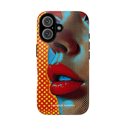 Yellow Red Pop Art Portrait - Tough iPhone 16 Phone Case