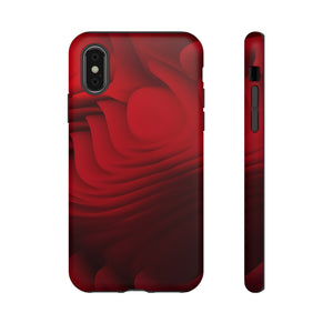 Red Center Waves - Protective Phone Case