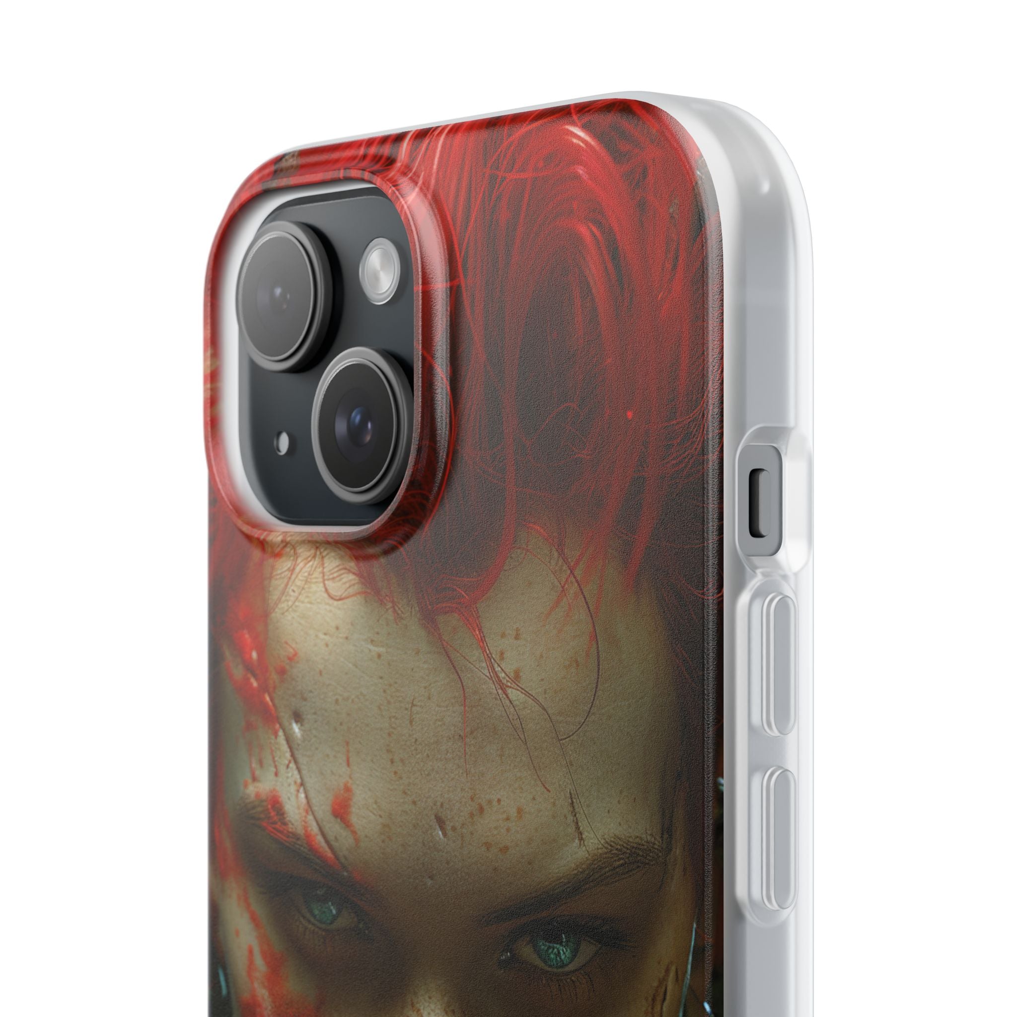 Red Spike Gaze iPhone 15 Case - Soft