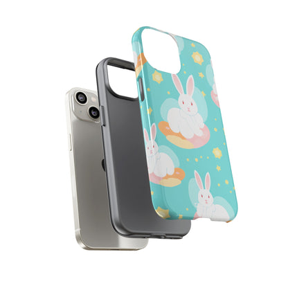 Bunnies Float Dreamily - iPhone Case