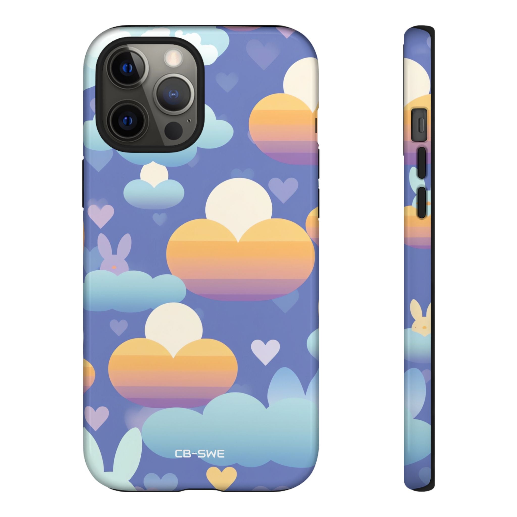 Bunnies Dance Among Clouds - iPhone Case