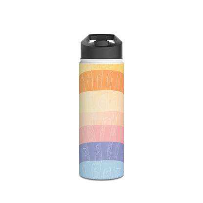 Pastel Rainbow Glow - Stainless Steel Water Bottle