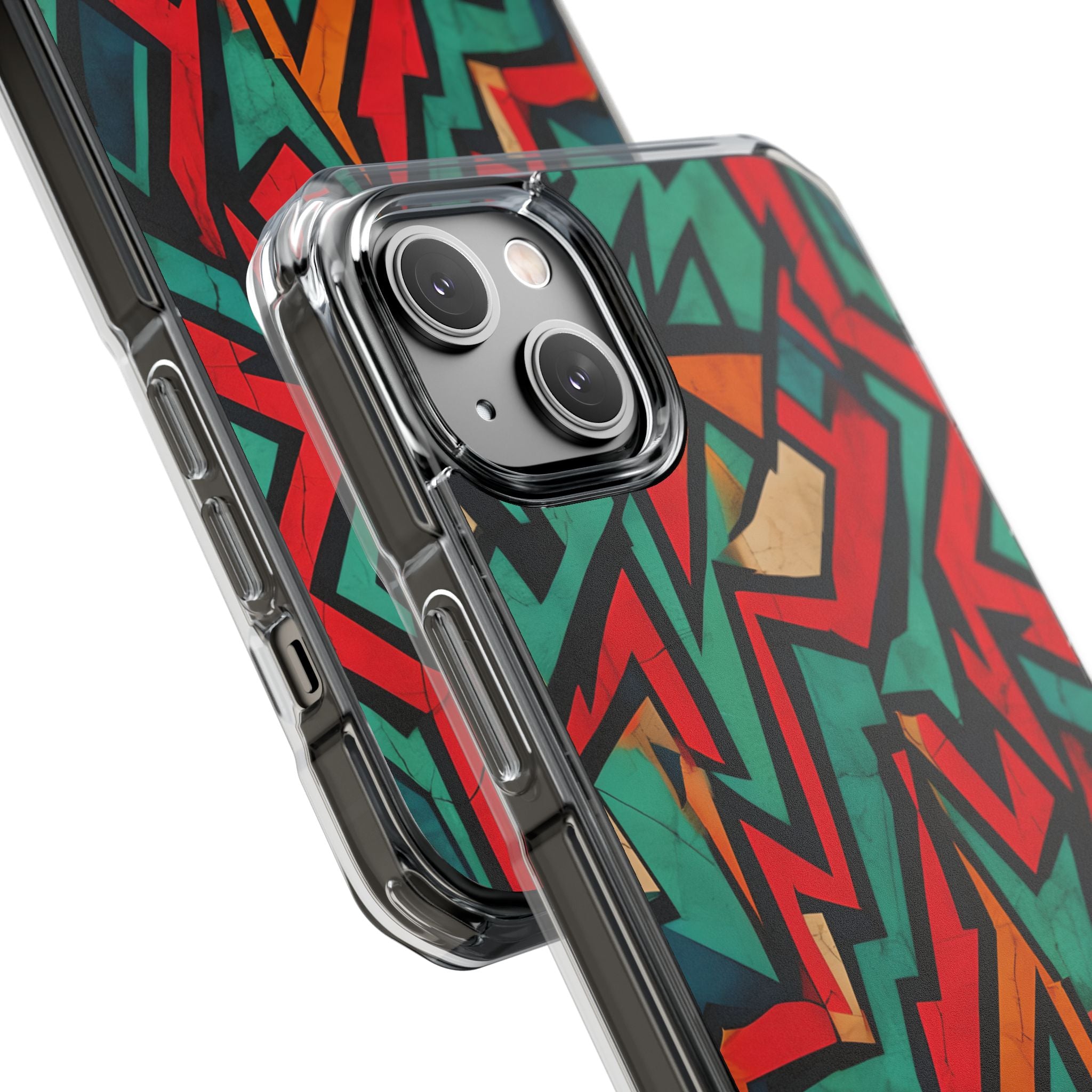 Vivid Geometry Dance iPhone Case - Impact