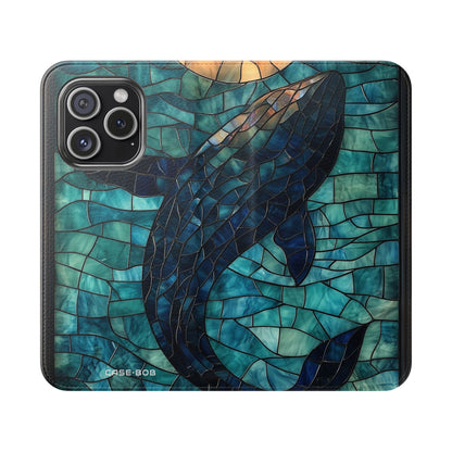 Blue Whale Mosaic - iPhone 15 Pro Case - Wallet