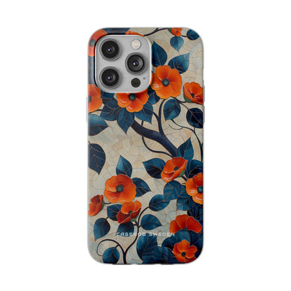 Orange Blossoms Mosaic Harmony iPhone 14 - Flexi Phone Case