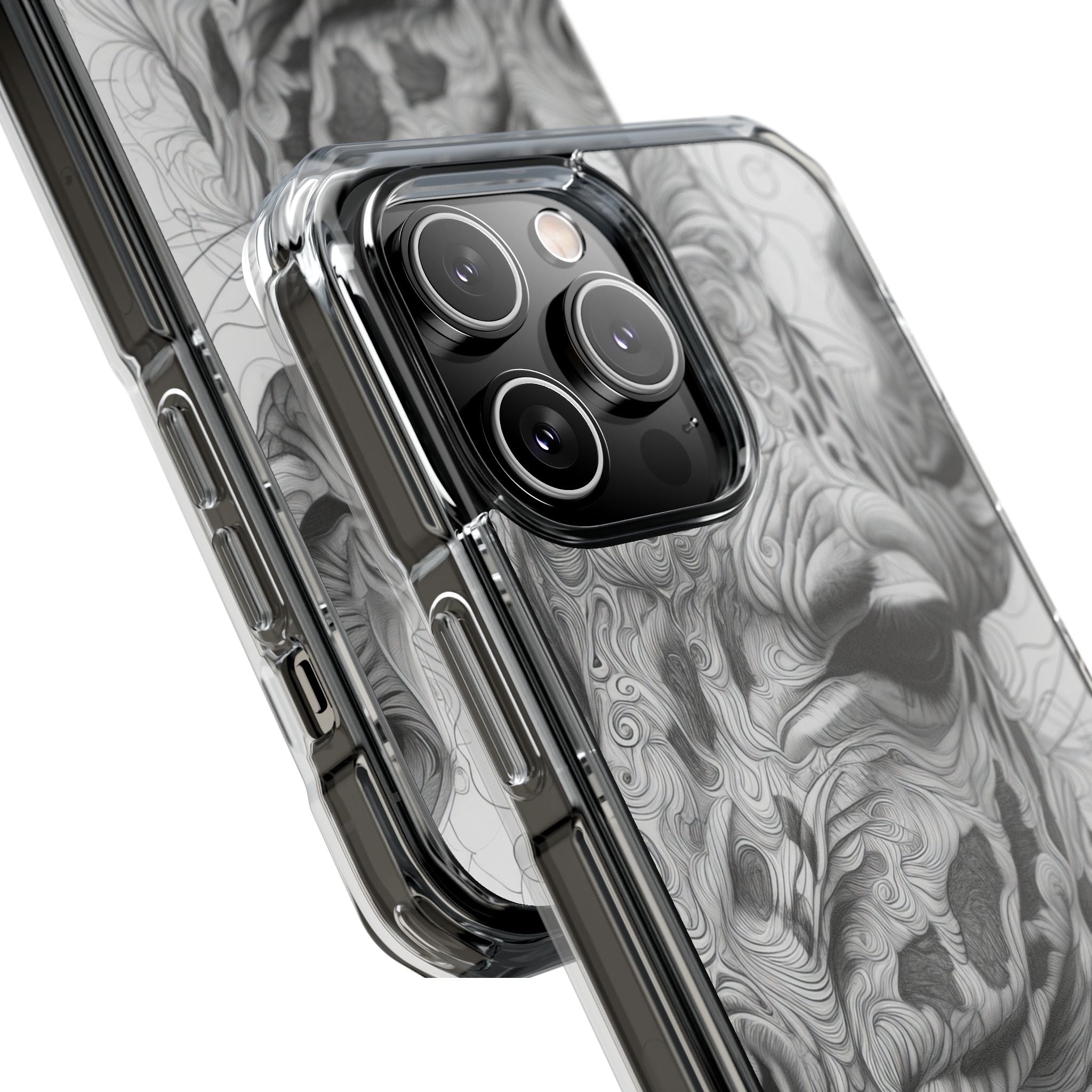 Swirling Giraffe Art iPhone 14 - Impact Clear+