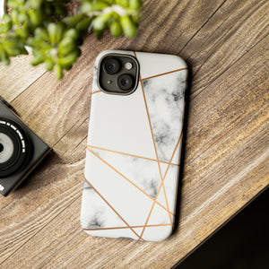 Marble Geometric - Protective Phone Case