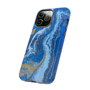 Acrylic Blue Gold - Protective Phone Case