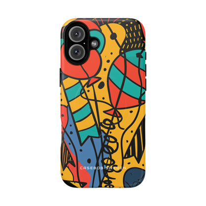 Playful Lines in Motion iPhone 16 | Tough+ Phone Case