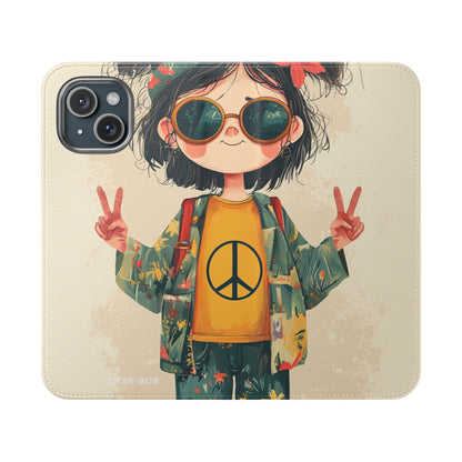 Peace Pigtails - iPhone 15 Case - Wallet