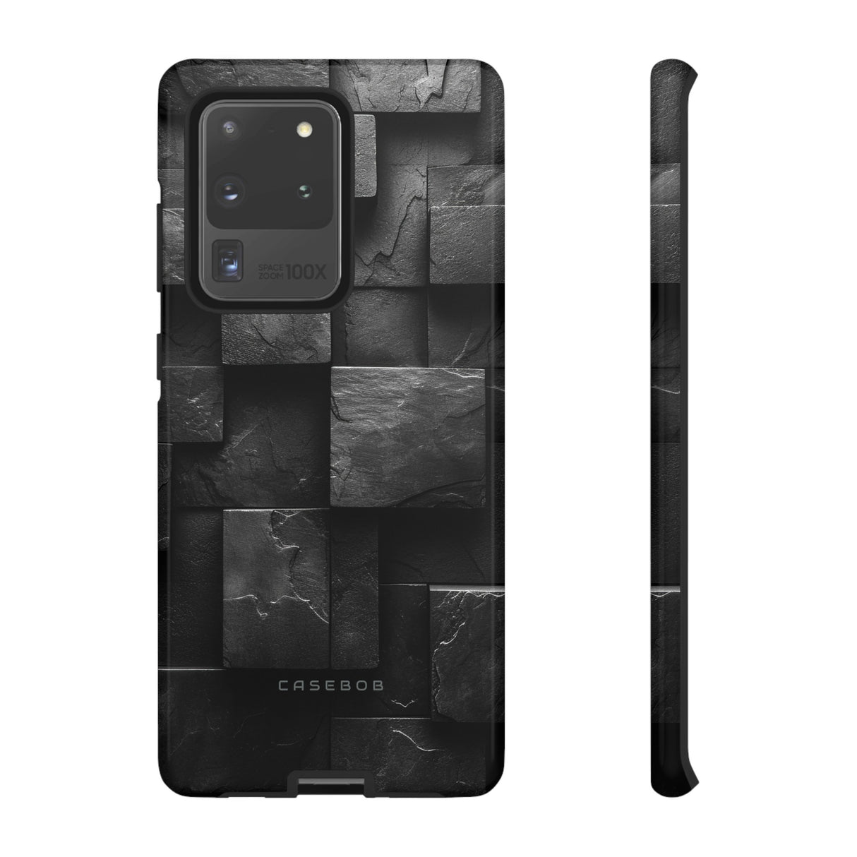 Black Geometric Elegance - Protective Phone Case