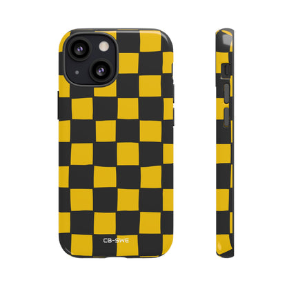 Yellow Squares Dance - iPhone Case