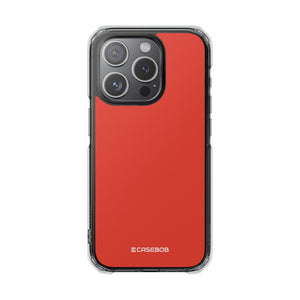 Cinnabar Red | Phone Case for iPhone (Clear Impact Case - Magnetic)