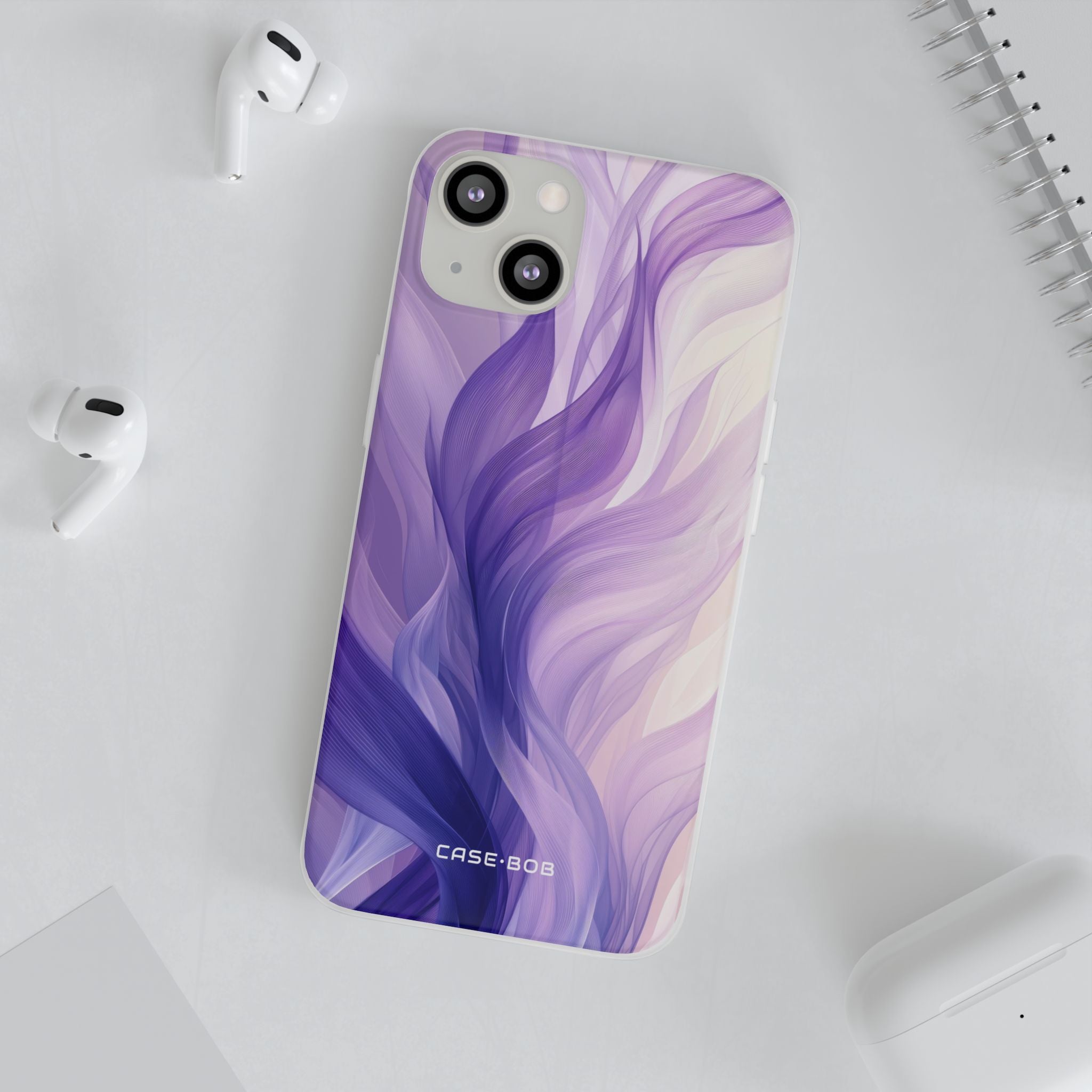 Purple Ribbon Waves iPhone 13 - Soft
