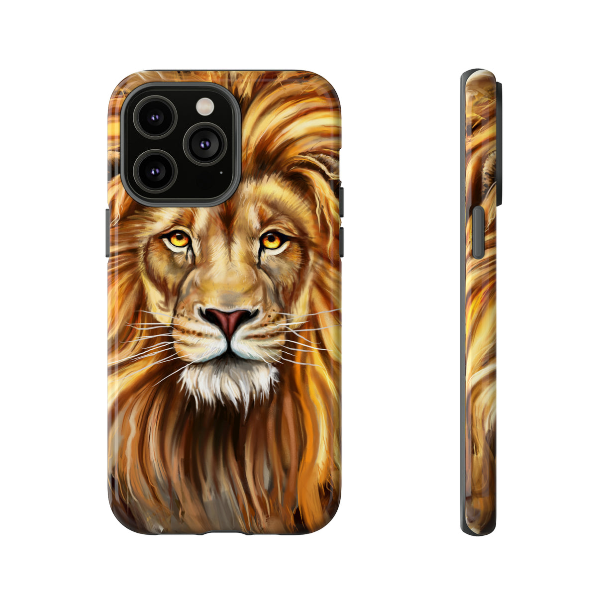 Lion head Digital Painting - Protective Phone Case