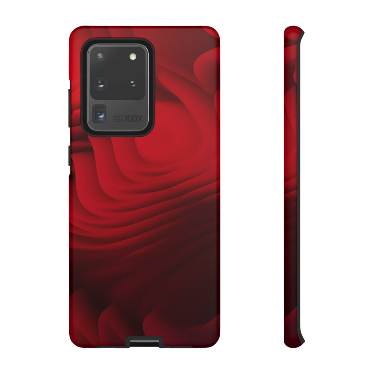 Red Center Waves - Protective Phone Case