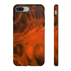 Red Flame Ink Art iPhone Case (Protective) iPhone 8 Plus Matte Phone Case