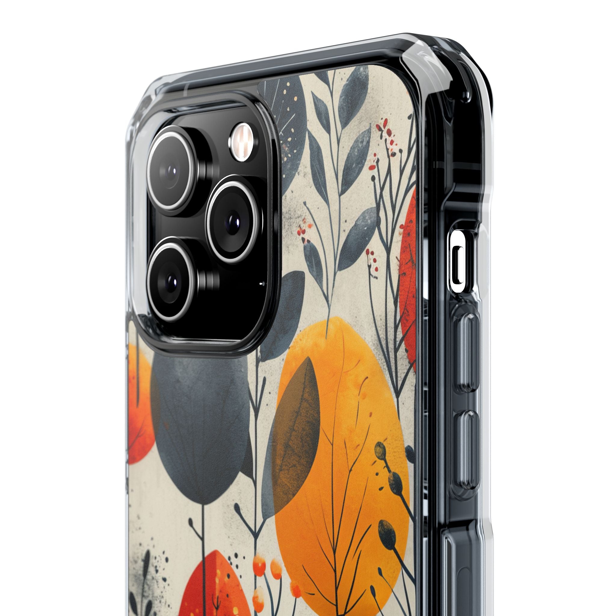 Vibrant Leaf Harmony iPhone 14 - Clear Impact Phone Case