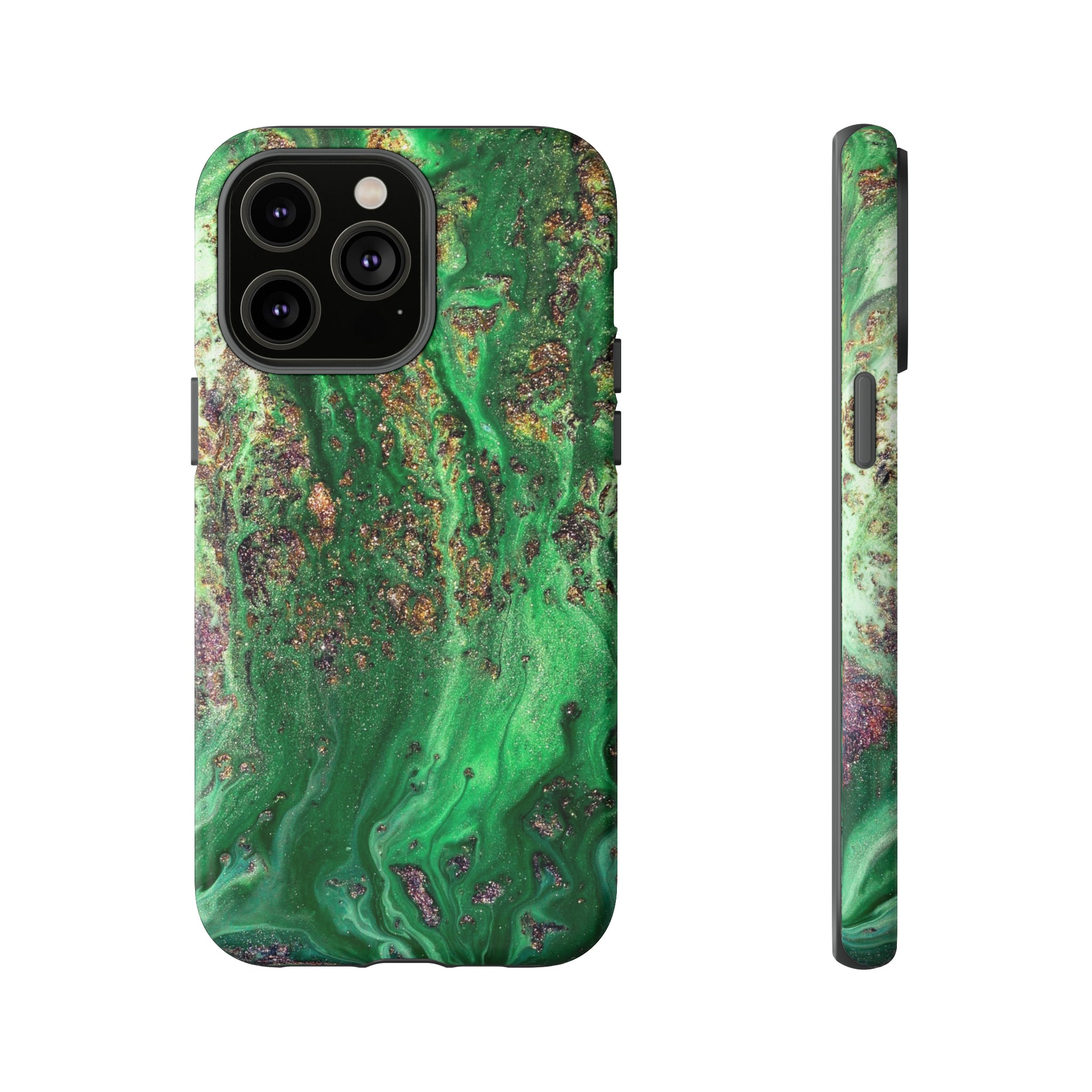 Green Sparkle Ink Art - Protective Phone Case