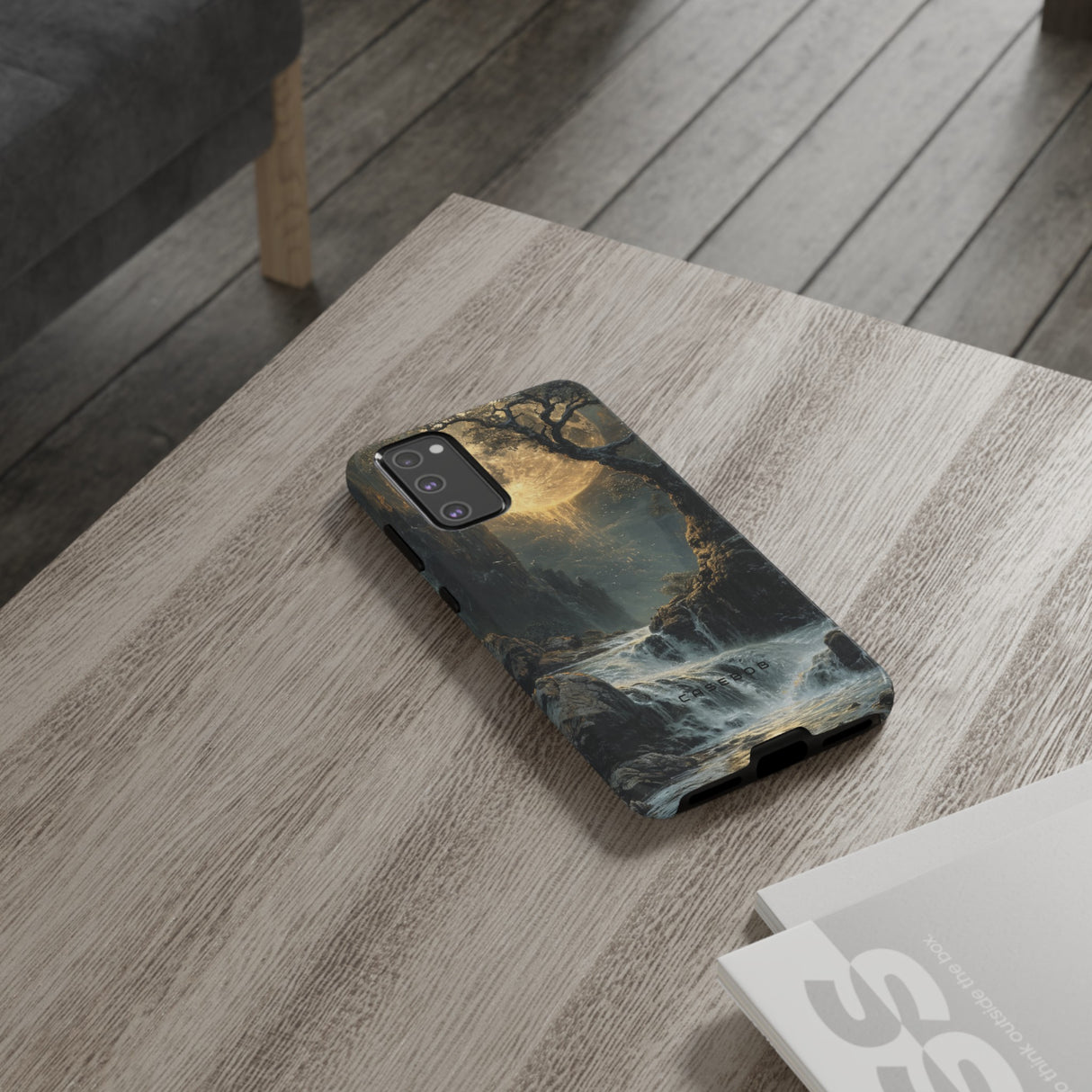 Moonlit Waterfall Silence - Protective Phone Case