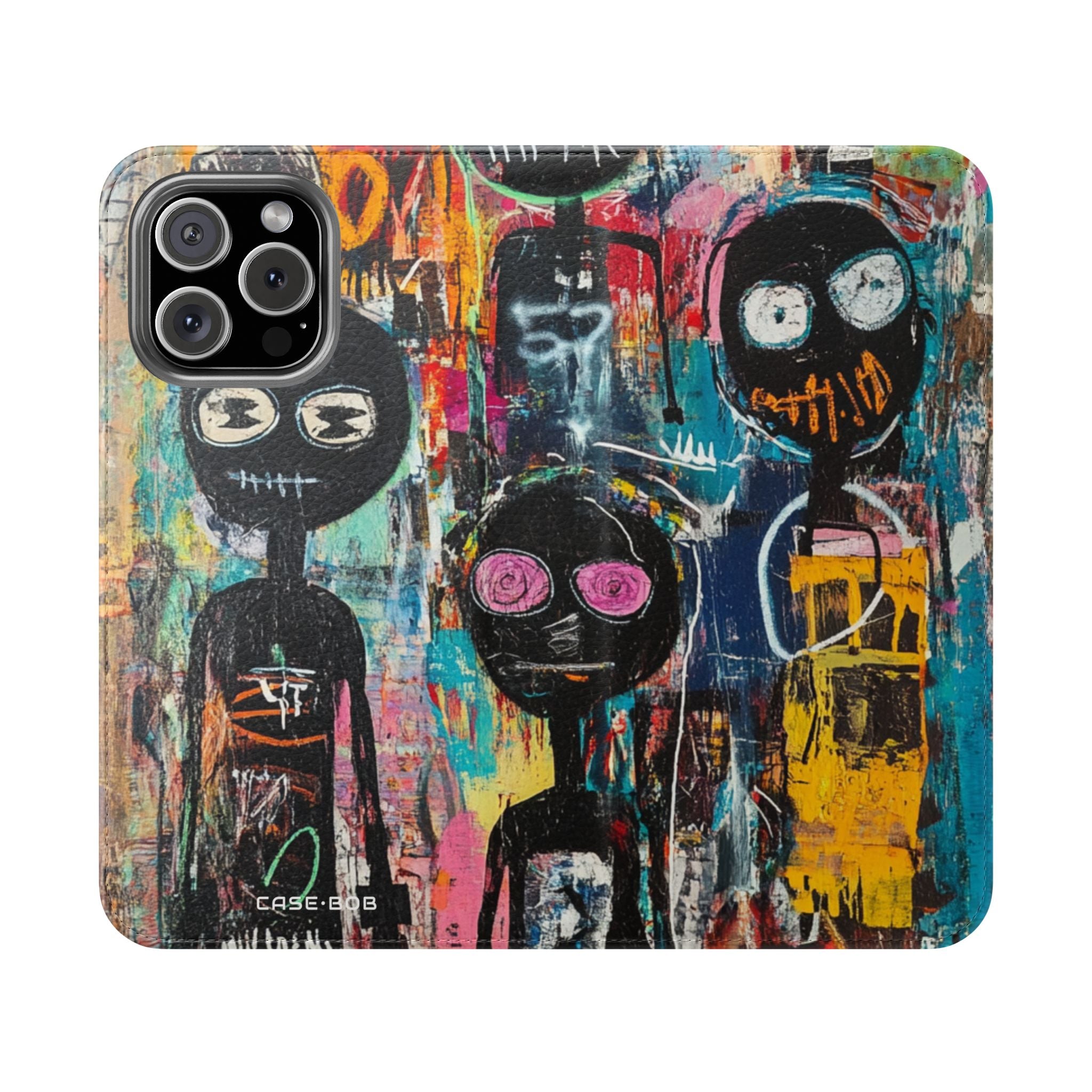 Wide-Eyed Faces - iPhone 16 Max Case - Wallet