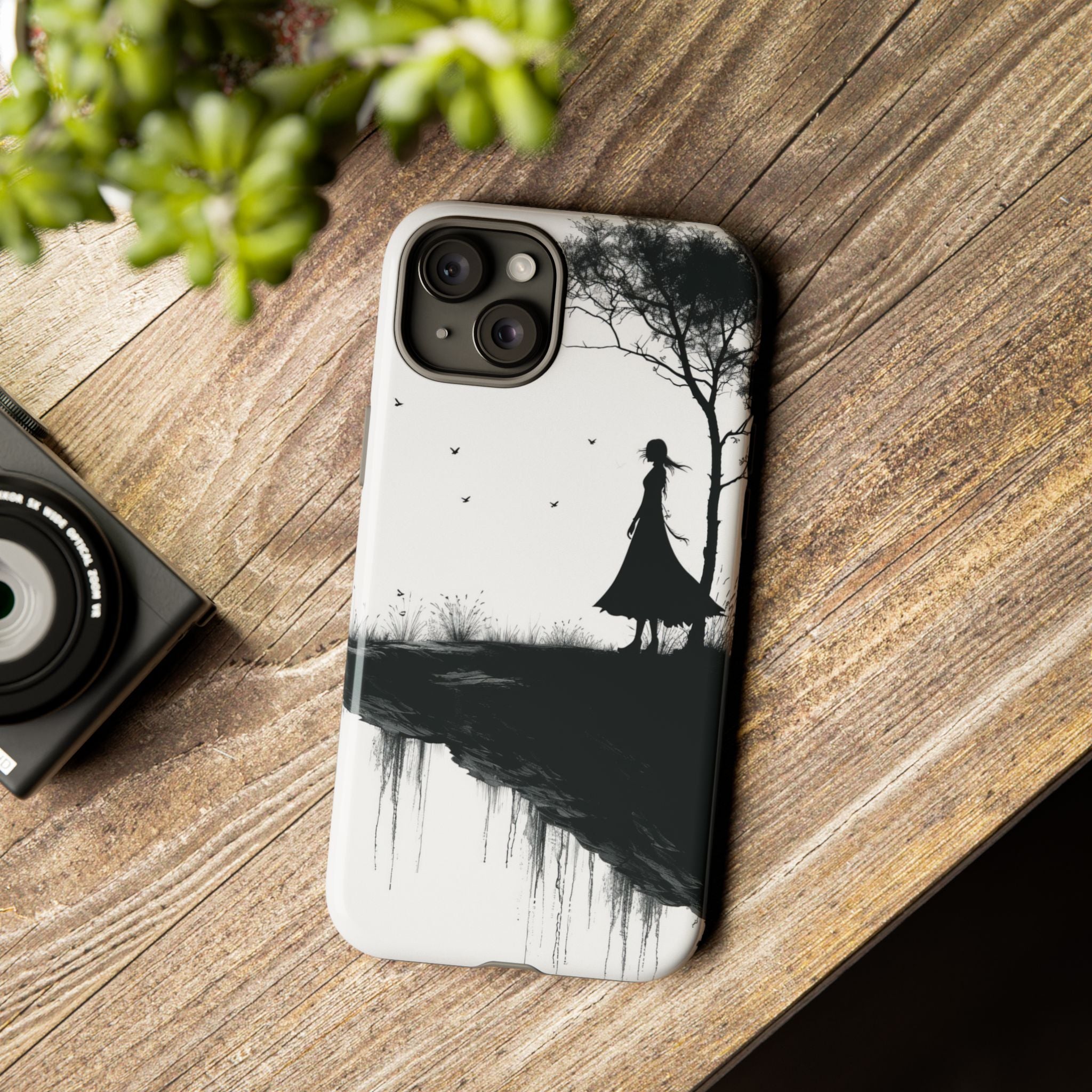 Cliffside Silhouette iPhone 15 Plus Case - Tough