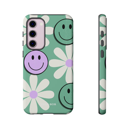 Smiley Daisy Glow Samsung S23 Plus Case - Tough