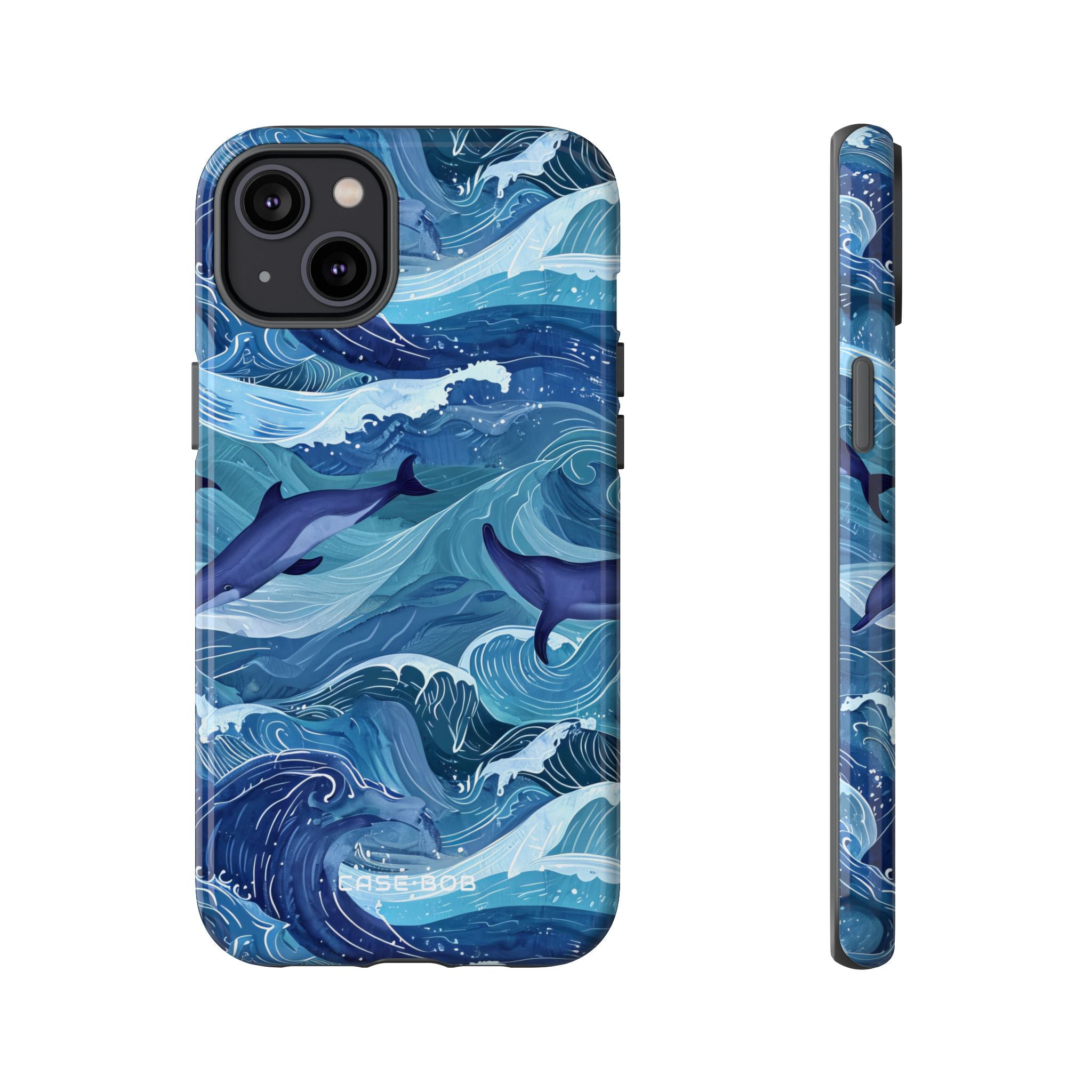 Dolphin Waves iPhone 14 Plus Case - Tough