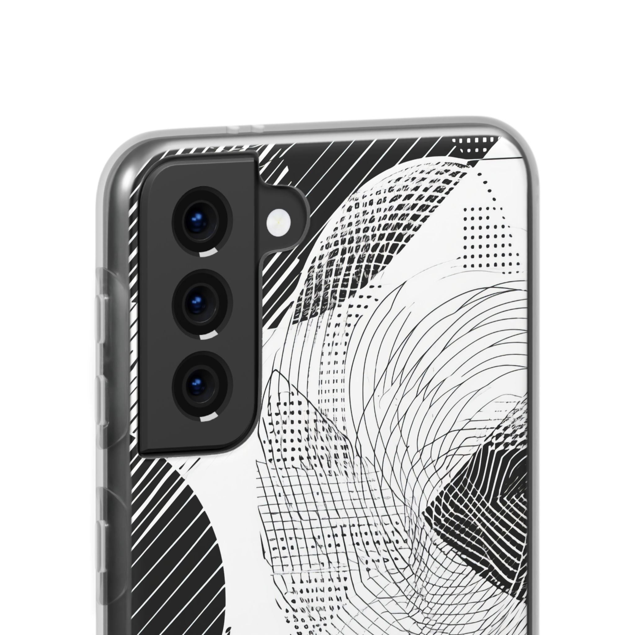 Monochrome Dynamics | Flexible Phone Case for Samsung Galaxy