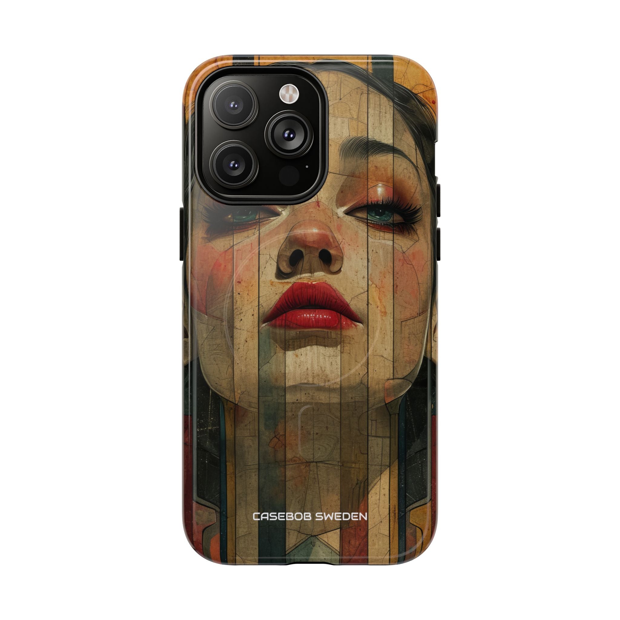 Bold Art Deco Portrait - Tough + MagSafe® iPhone 14 Phone Case