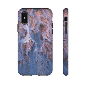 Blue Ice Ink Art iPhone Case (Protective) iPhone X Matte Phone Case