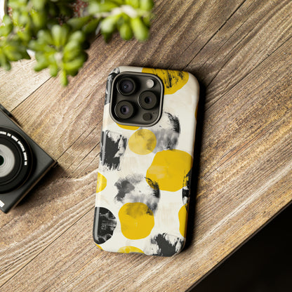 Yellow Dot Minimalism - Protective Phone Case