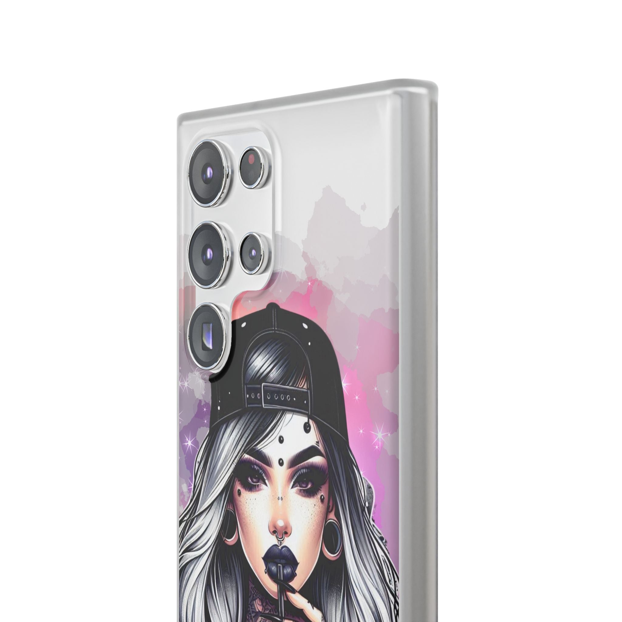 Silver Sip Nebula Samsung S23 Ultra Case - Soft