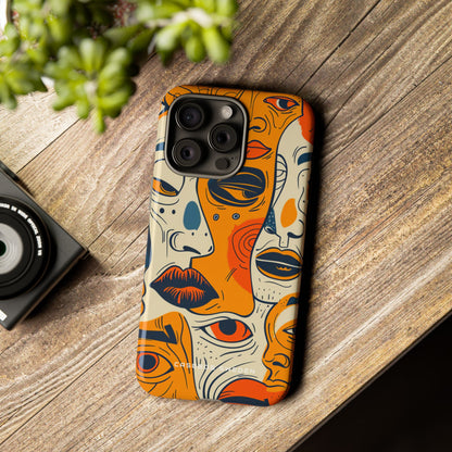 Gradient Face Mosaic iPhone 15 - Tough Phone Case