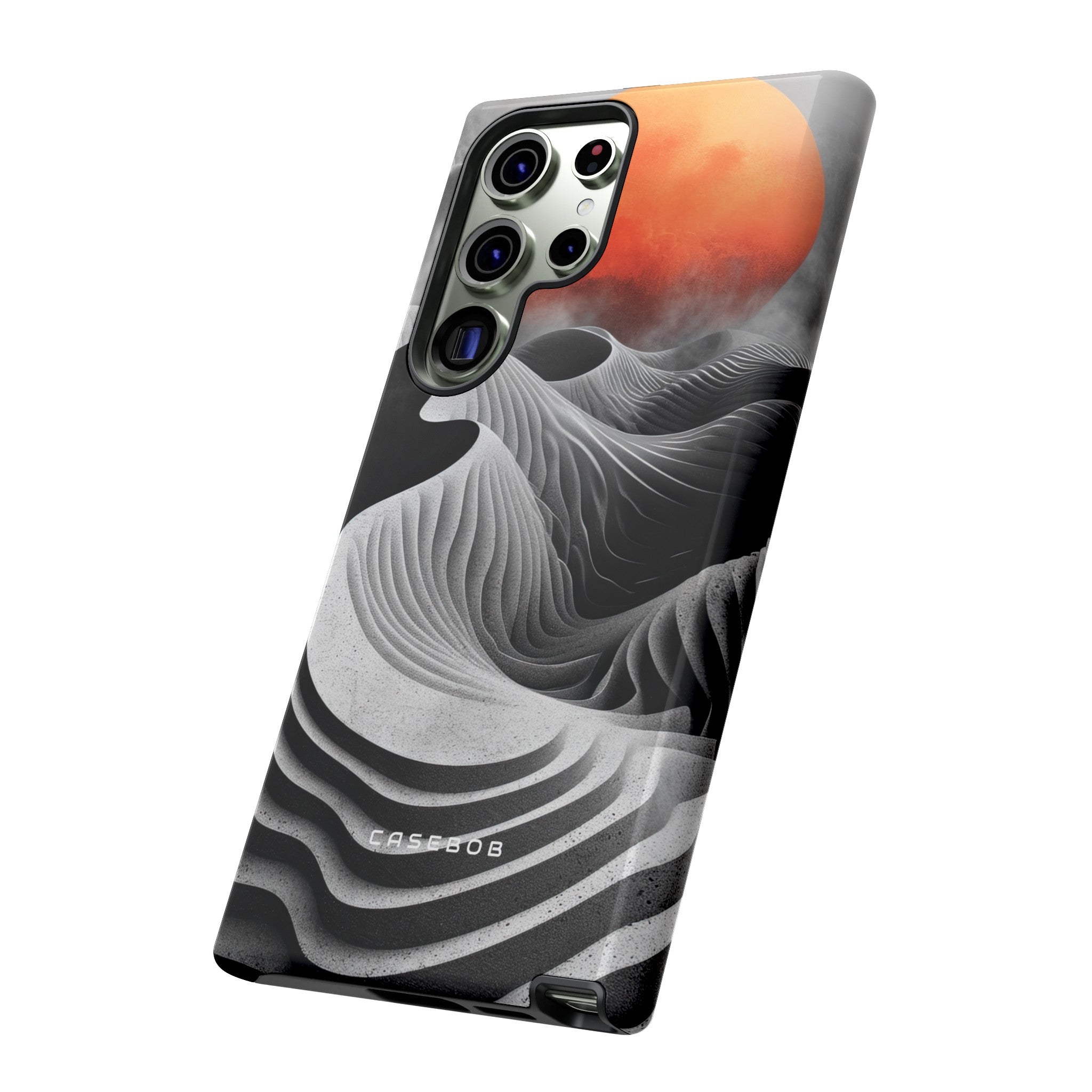 Orange Moon Illusion - Protective Phone Case