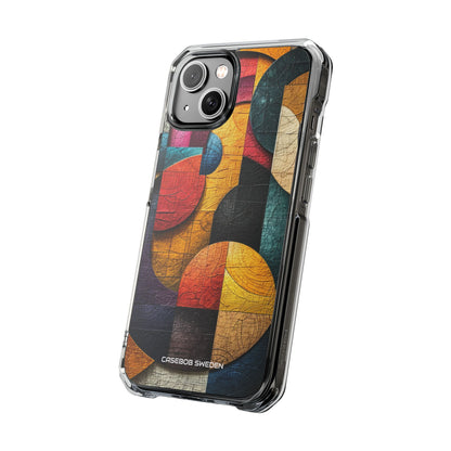 Vibrant Geometric Art - Clear Impact iPhone 14 Phone Case