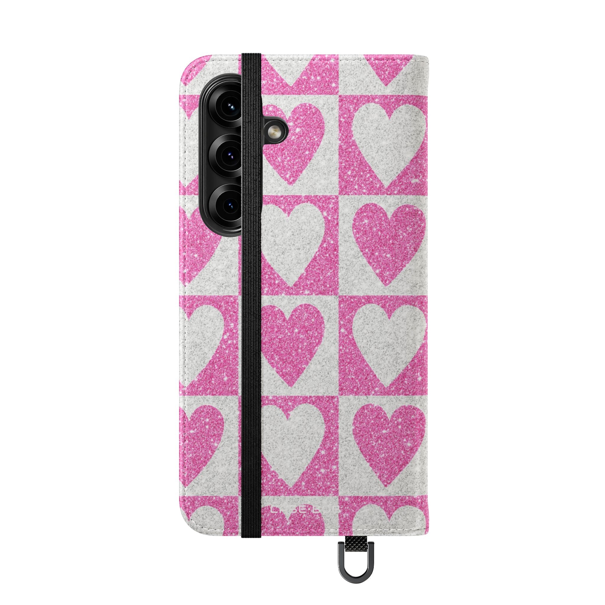 Glitter Heartgrid - Samsung S25 Case - Wallet