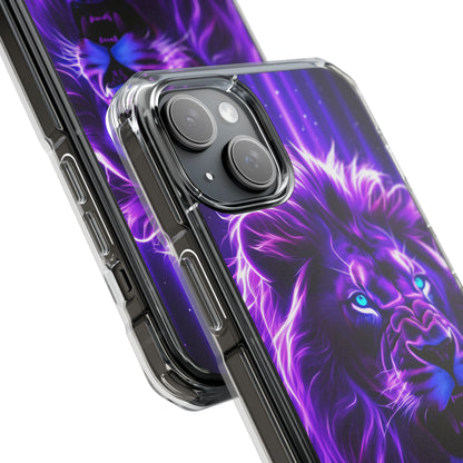 Neon Lion Majesty iPhone Case - Impact