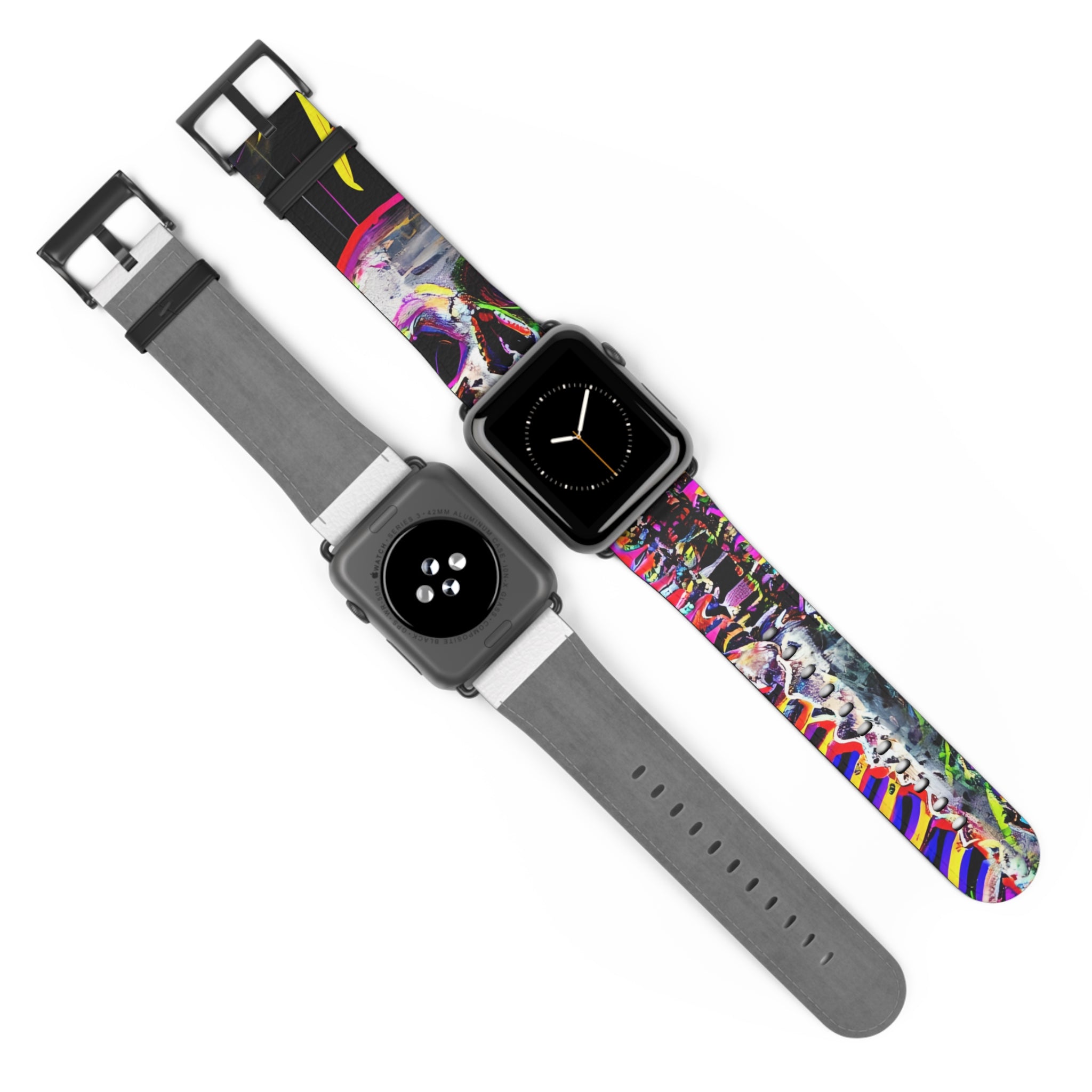 Neon Skeleton Laughter - Watch Band