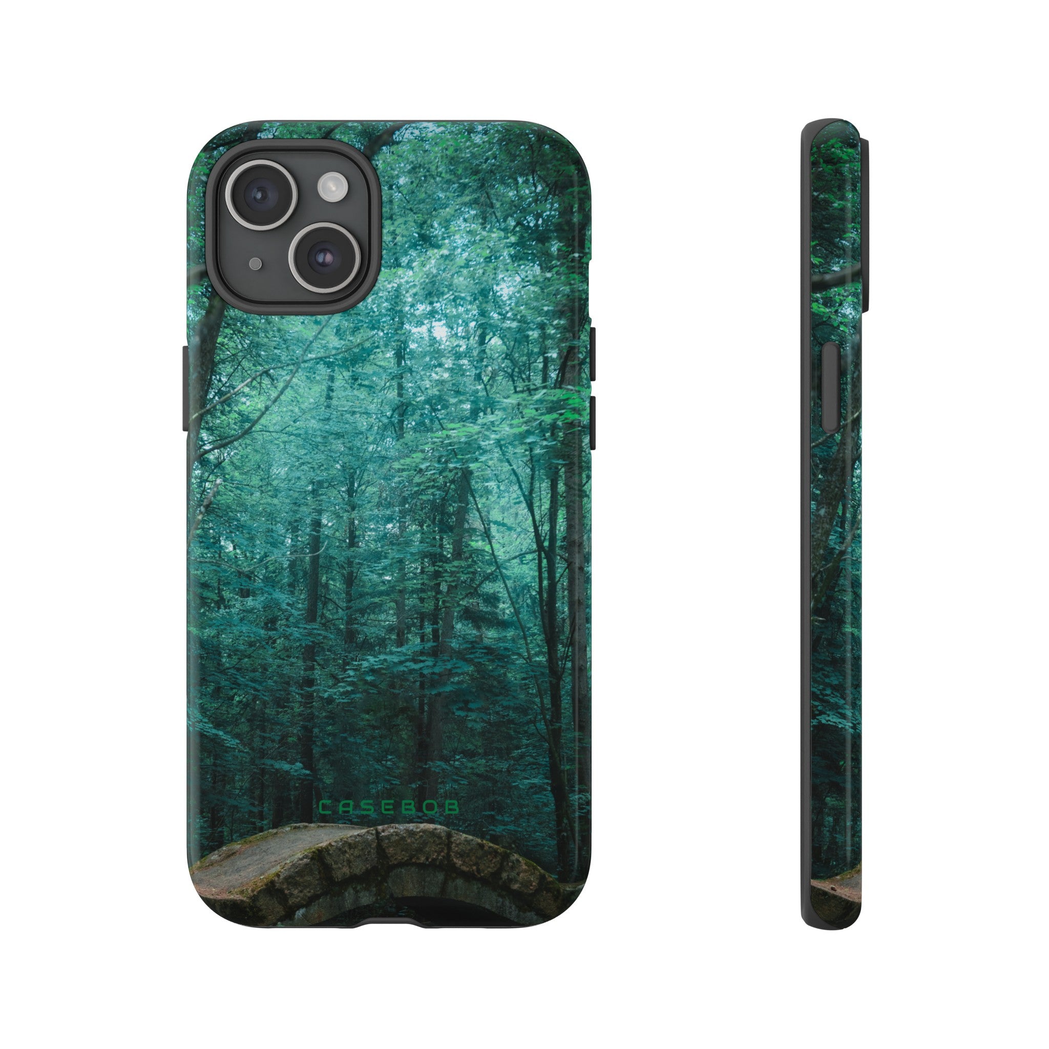 Mystical Forest with Stone Bridge - Protective Phone Case